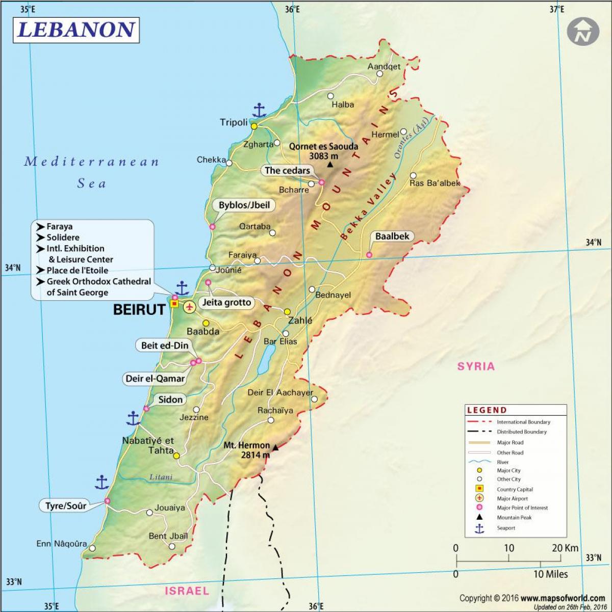 harta Liban europa 