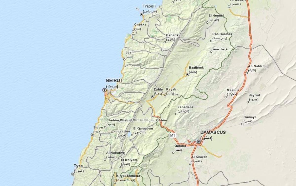 harta gps harta Liban