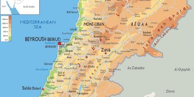 Harta Liban fizice