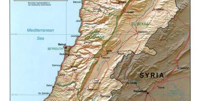 Harta Liban topografice