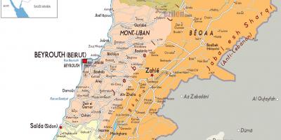 Liban hartă detaliată